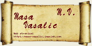 Maša Vašalić vizit kartica